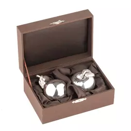 Набор для специй из серебра "Груша с яблоком"