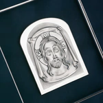 Настенное панно "Спас Нерукотворный" с серебром