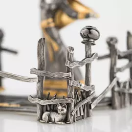 Razgulyai silver tea bag stand