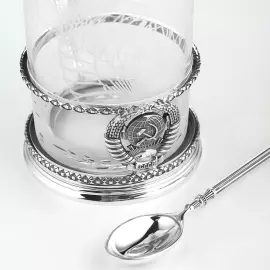 Silver cup holder "Nostalgia" for 1 person
