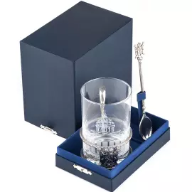Silver cup holder "Petersburg" for 1 person