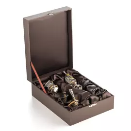 Набор рюмок из серебра "Русское воинство" на 5 персон