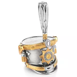 Рюмка из серебра "Гусарский кивер" на 1 персону, большая