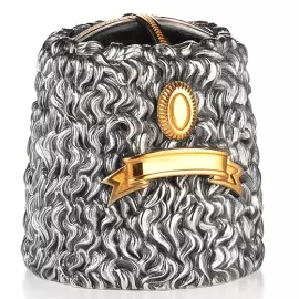 Рюмка из серебра "Папаха казака" на 1 персону, малая