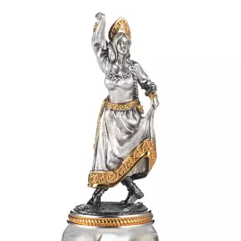 Flip glass made of silver and crystal "Dancer" for 1 person