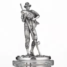 Соусник из серебра и хрусталя "Рыбак"