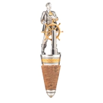 A set of silver corks "Scarlet Sails" on a stand
