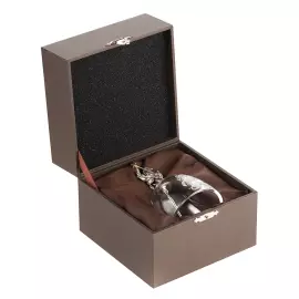 Хрустальный колокольчик "Георгий Победоносец" с серебром