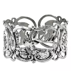 Набор серебряных колец для салфеток "Королевская охота" на 6 персон