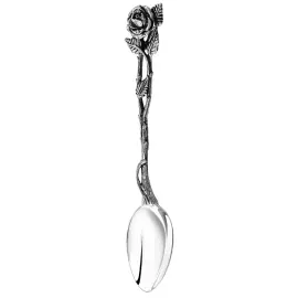 Rosalia porcelain and silver coffee set: spoon, cup, for 1 person