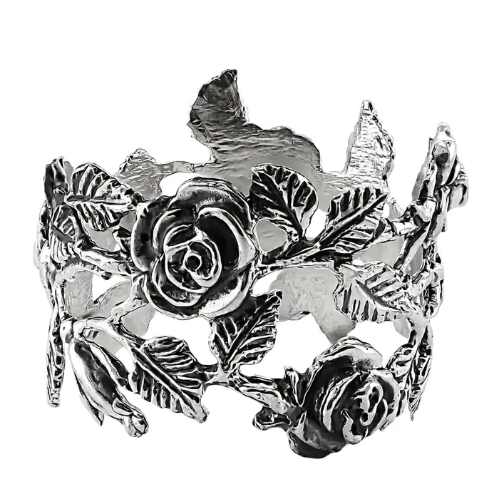 Set of silver napkin rings "Rosalia" for 6 persons