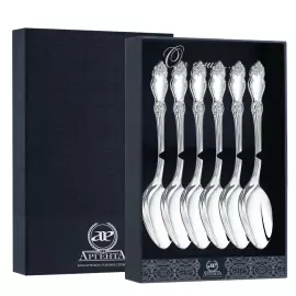 Set of silver teaspoons "Silver Rose" for 6 persons