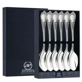 Set of silver teaspoons "Sylvia" for 6 persons