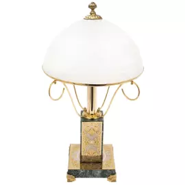 Лампа настольная "Статус" на подставке из змеевика, Златоуст