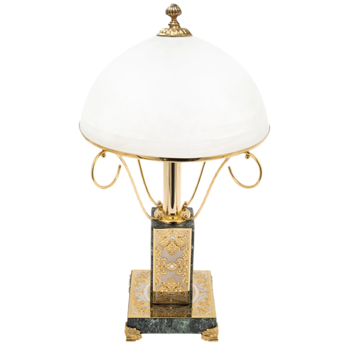 Table lamp "Status" on a stand made of a coil, Zlatoust