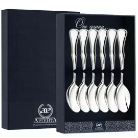 Набор кофейных ложек из серебра "№14" на 6 персон