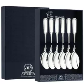 Набор кофейных ложек из серебра "№15" на 6 персон