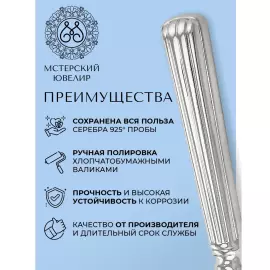 Set of silver teaspoons "Aristocrat" for 6 persons