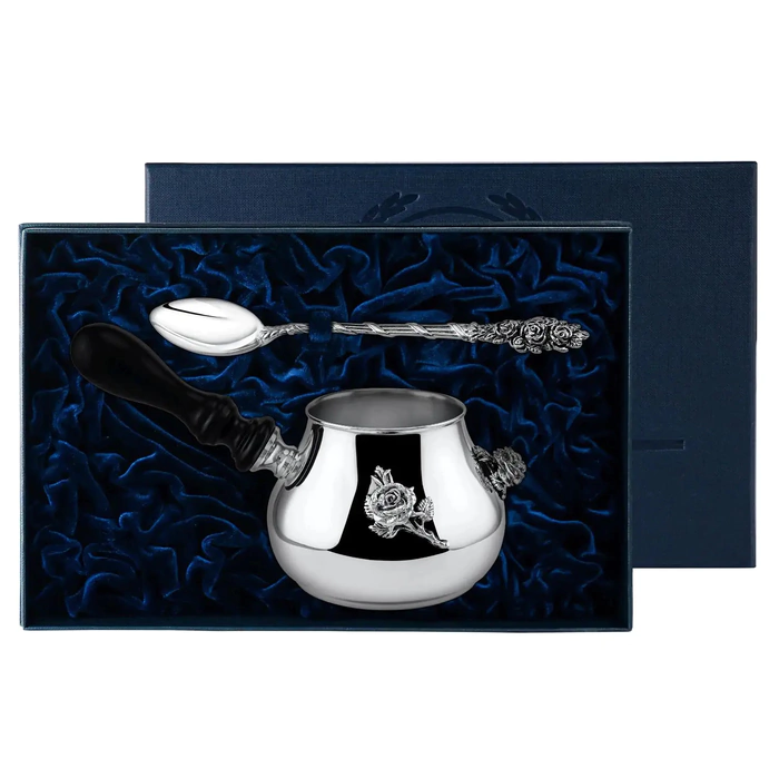 Rosalia silver coffee set: spoon, turk, for 1 person