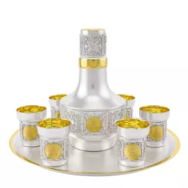 Набор для вина из серебра "№14" 8 предметов, на 6 персон