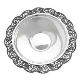 Чашка с блюдцем из серебра "Солнышко" на 1 персону