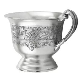 Чашка с блюдцем из серебра "№17" на 1 персону