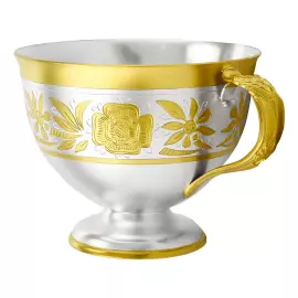 Чашка с блюдцем из серебра "№3" на 1 персону