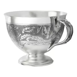 Чашка с блюдцем из серебра "№3.Ривьера" на 1 персону
