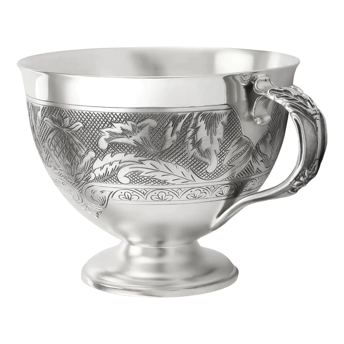 Silver cup and saucer "No. 3.Riviera" for 1 person