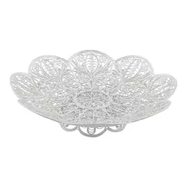 Ваза для фруктов из мельхиора "Мотив" с посеребрением