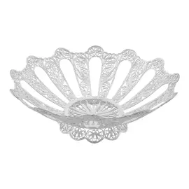 Ваза для фруктов из мельхиора "Ария 13" с посеребрением