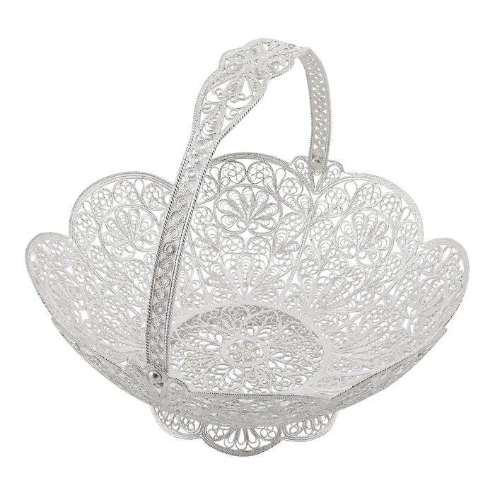 Fruit bowl made of nickel silver "No. 40" with silver plating