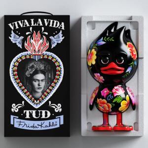 Декоративная статуэтка из пластмассы "Утка. Фрида М" черная