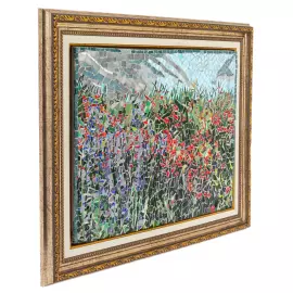 Author's mosaic painting "Steppe flowers"