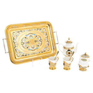 Boyarynya coffee set for 2 persons, Zlatoust