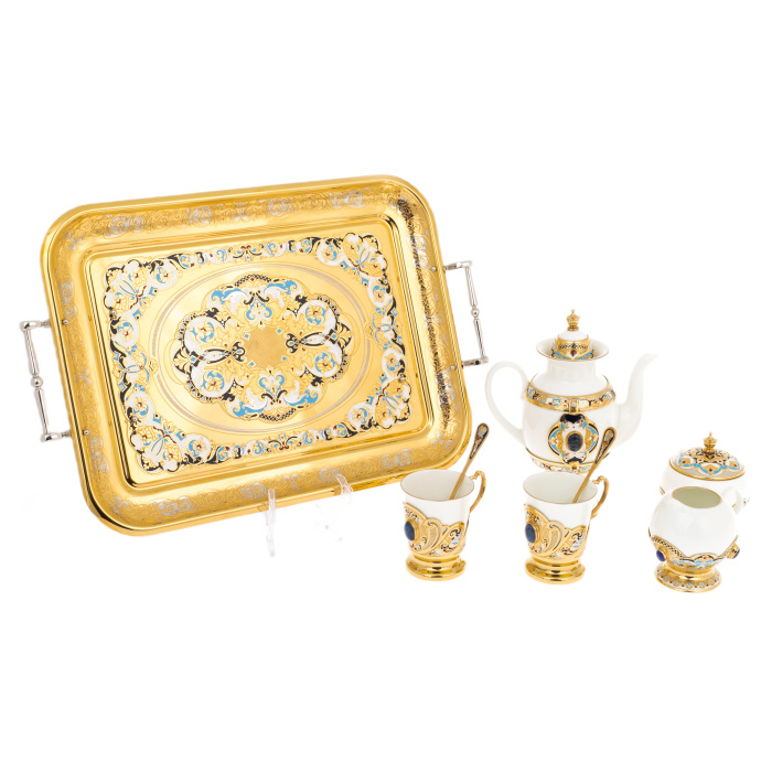 Boyarynya coffee set for 2 persons, Zlatoust