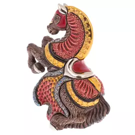 Статуэтка керамическая "Конь с красной попоной"