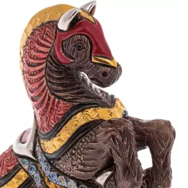 Статуэтка керамическая "Конь с красной попоной"