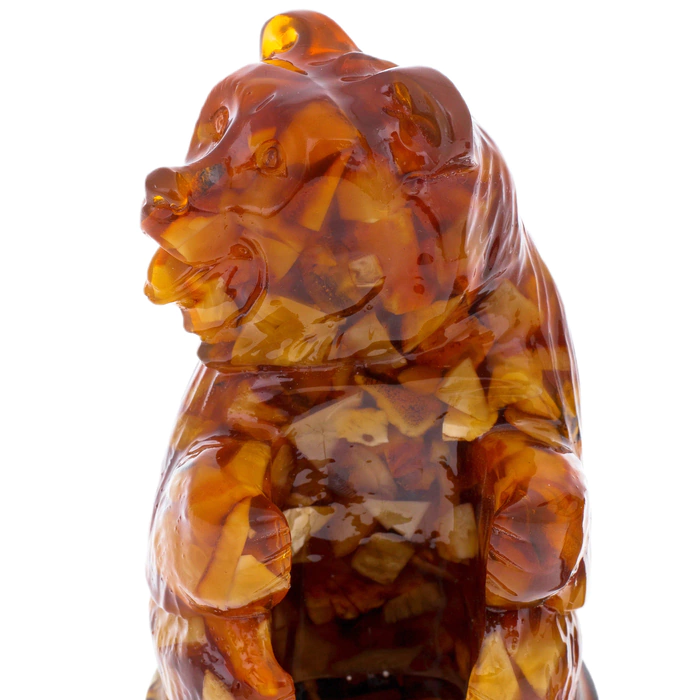 Souvenir of amber "Russian bear"