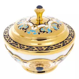 Кофейный сервиз с эмалью "Утренний" на 2 персоны, Златоуст