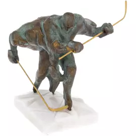 Скульптура из бронзы "Хоккей. Силовые приемы"