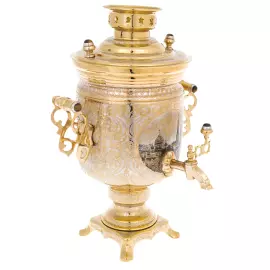Brass samovar "Moscow" Zlatoust