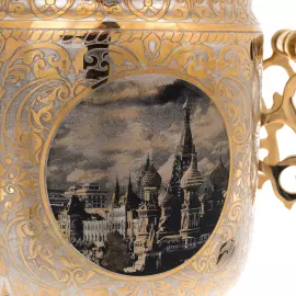 Brass samovar "Moscow" Zlatoust