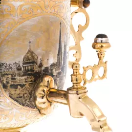 Brass samovar "Moscow" Zlatoust