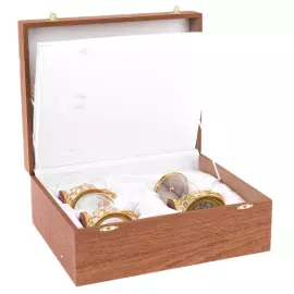 Чайный набор с яшмой "Нежность" на 2 персоны, Златоуст