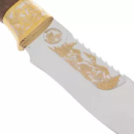 Нож сувенирный "Горы" с кожаными ножнами, Златоуст