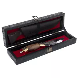 Нож сувенирный "Горы" с кожаными ножнами, Златоуст