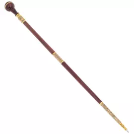 Трость украшенная со стилетом "Классика" светлое дерево, Златоуст