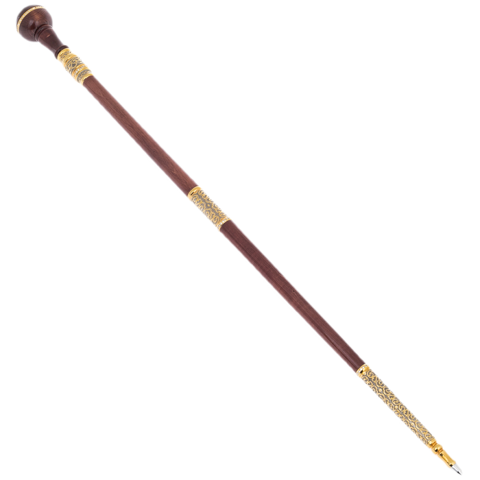 Cane decorated with a Classic stiletto, light wood, Zlatoust