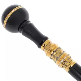 Трость украшенная "Классика" темное дерево, Златоуст